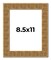 Photo Size Sculpted Black Picture Frame - UV Acrylic, Foam Board Backing, Hanging Hardware
